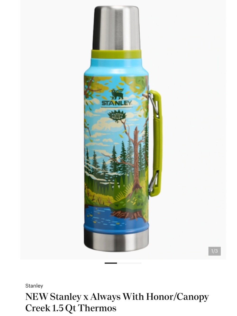 Stanley Scenic Creek Thermos in Blue and Green